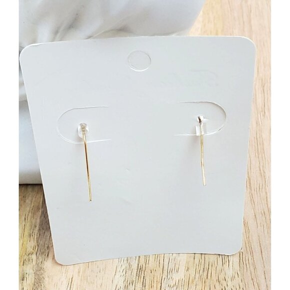 Christmas Tree Earrings Green Wire Twirl Earrings with Gold Star and Gold Ball B - Picture 3 of 3